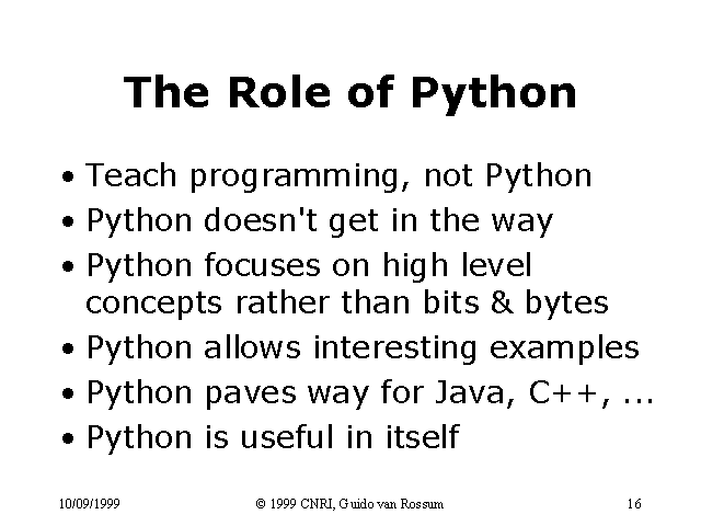 The Role of Python